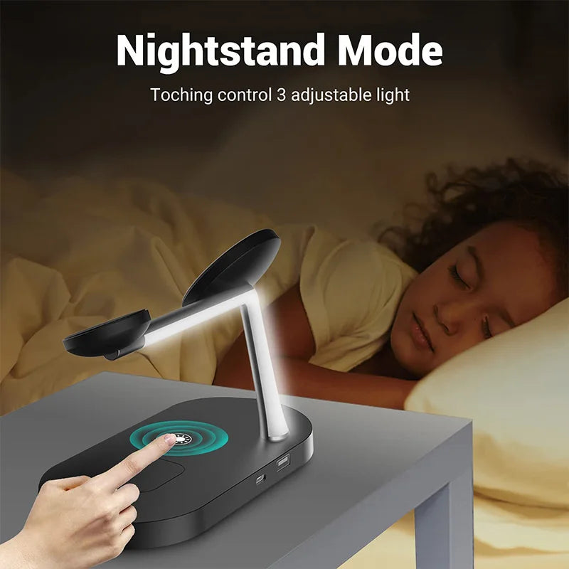 Magnetic 3-in-1 Wireless Charger Station