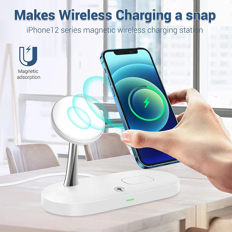 Magnetic 3-in-1 Wireless Charger Station